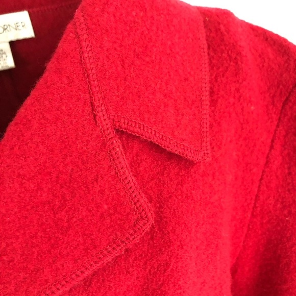 Casual Corner Wool Red Double Breasted Jacket - Picture 2 of 11